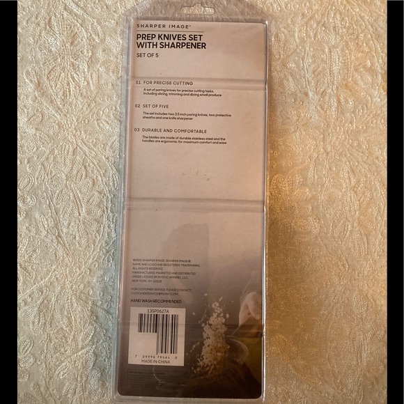 Sharper Image Prep Knife Set with Sharpener (2 Pairing Knives) - Picture 2 of 4